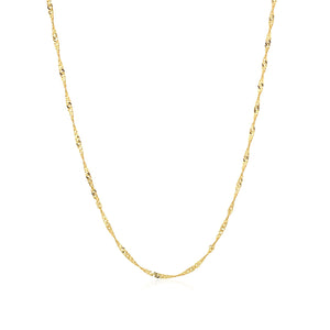 14k Yellow Gold Singapore Chain 1.5mm