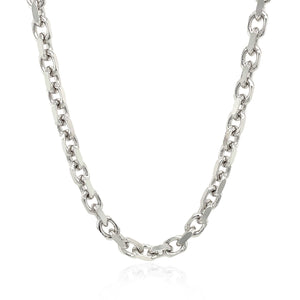 Sterling Silver Rhodium Plated Anchor Chain (4.5 mm)