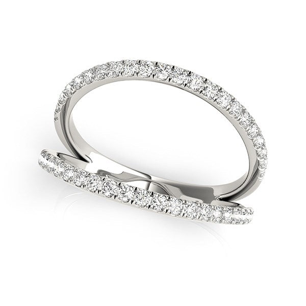 14k White Gold Diamond Split Band Ring (1/4 cttw)