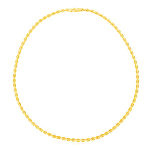 14K Yellow Gold Polished Link Necklace-0