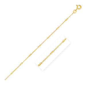 Bar Links Saturn Chain in 14k Yellow Gold (2.5mm)