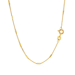 Bar Links Saturn Chain in 14k Yellow Gold (2.5mm)