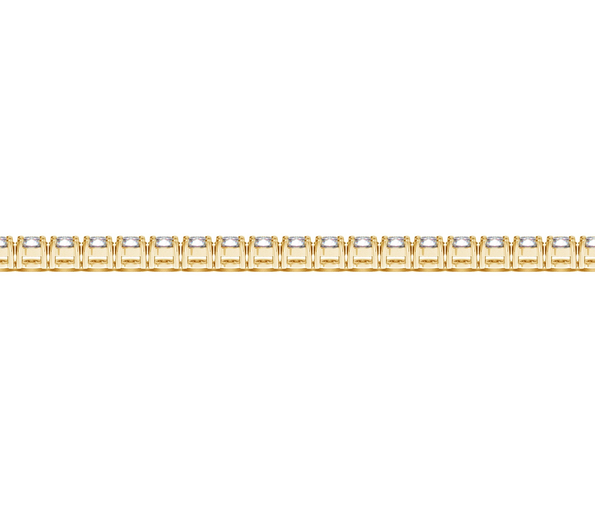 14k Yellow Gold Round Diamond Tennis Bracelet (5 cttw)