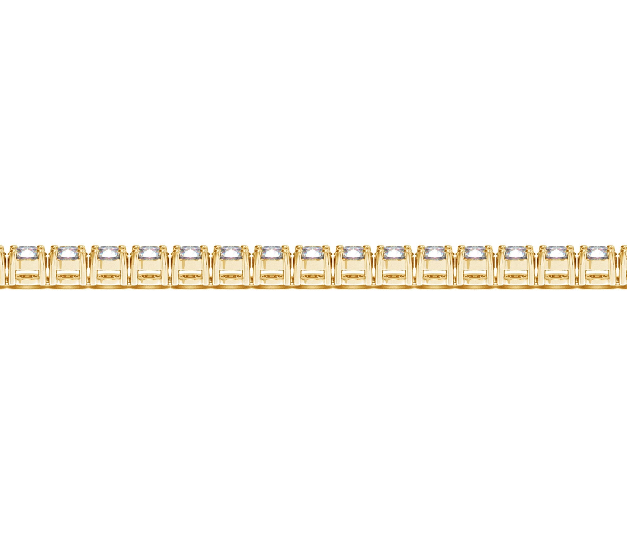 14k Yellow Gold Round Diamond Tennis Bracelet (10 cttw)