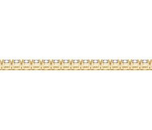 14k Yellow Gold Round Diamond Tennis Bracelet (10 cttw)