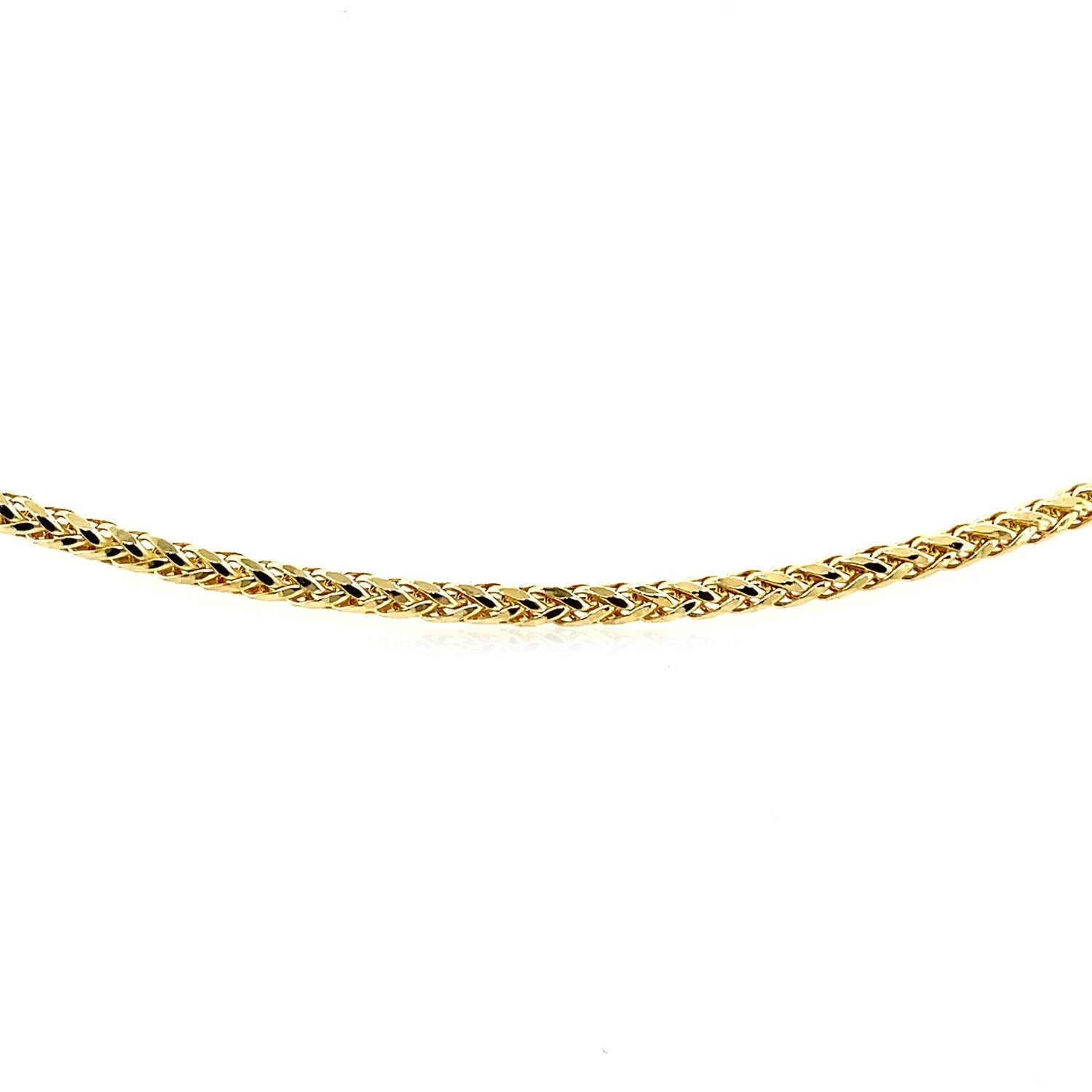 2.7mm 14k Yellow Gold Diamond Cut Round Franco Bracelet