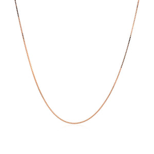 14k Rose Gold Classic Box Chain 0.6mm