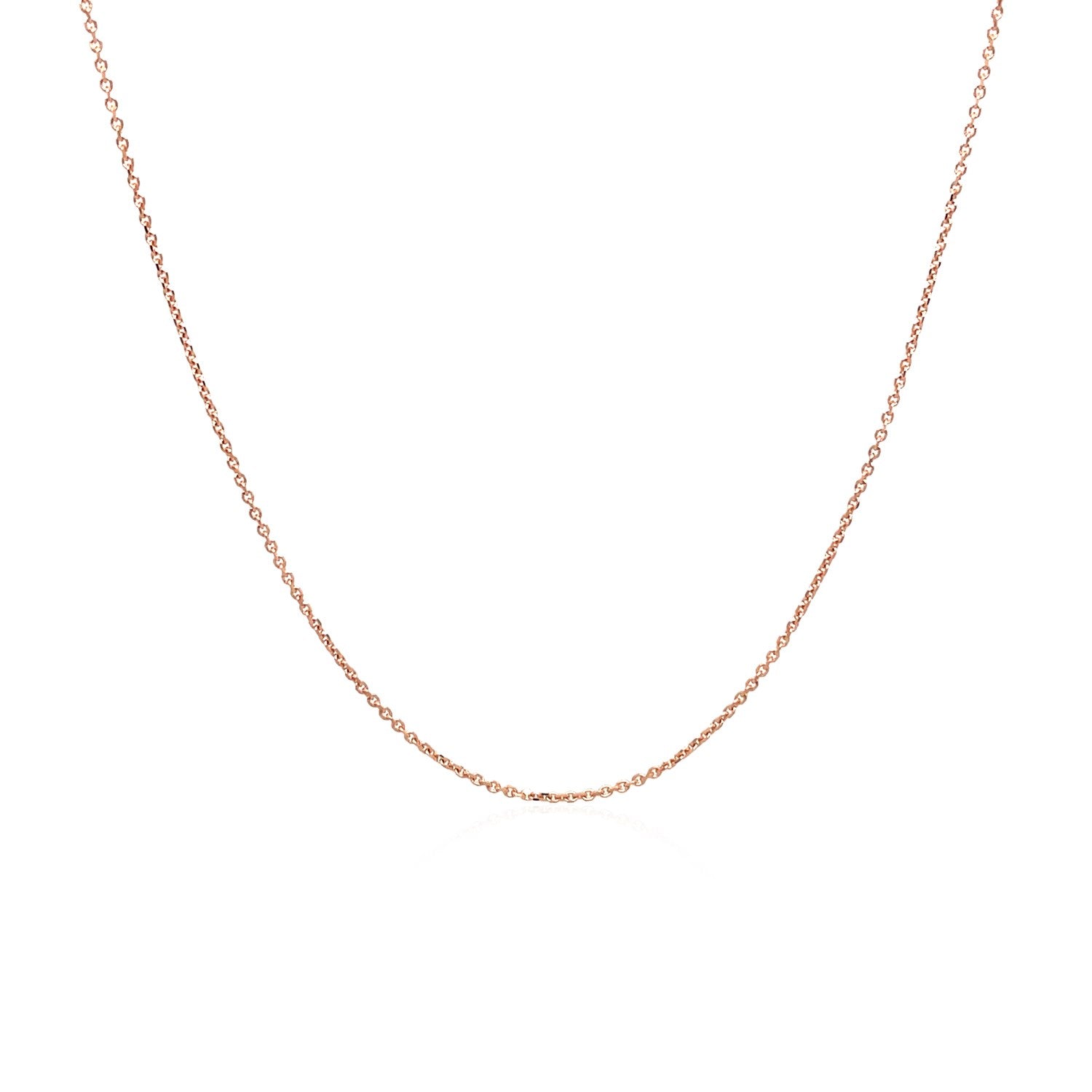 14k Rose Gold Cable Link Chain 0.5mm