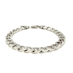 Sterling Silver Men's Bracelet in Cuban Curb Link Style