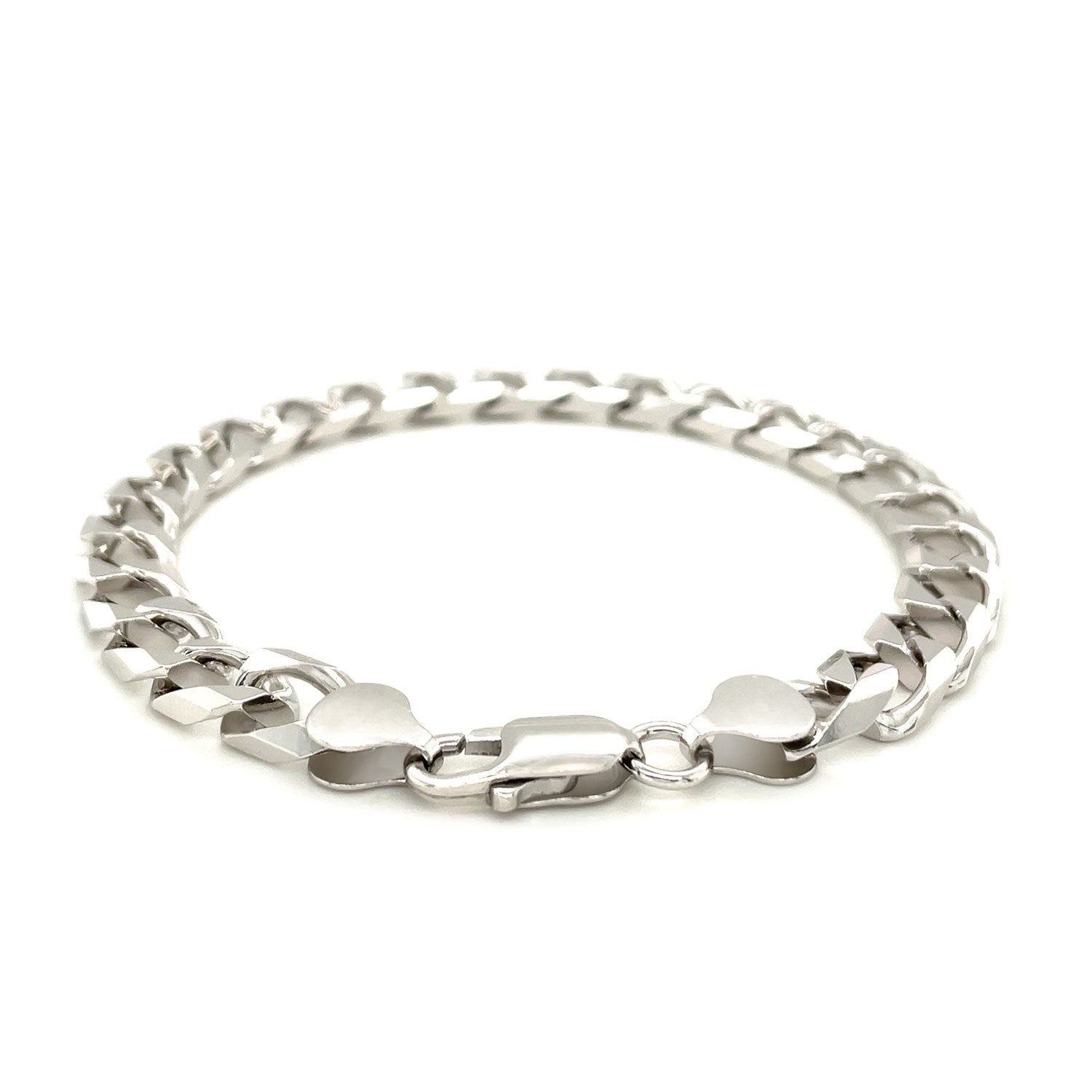 Sterling Silver Men's Bracelet in Cuban Curb Link Style