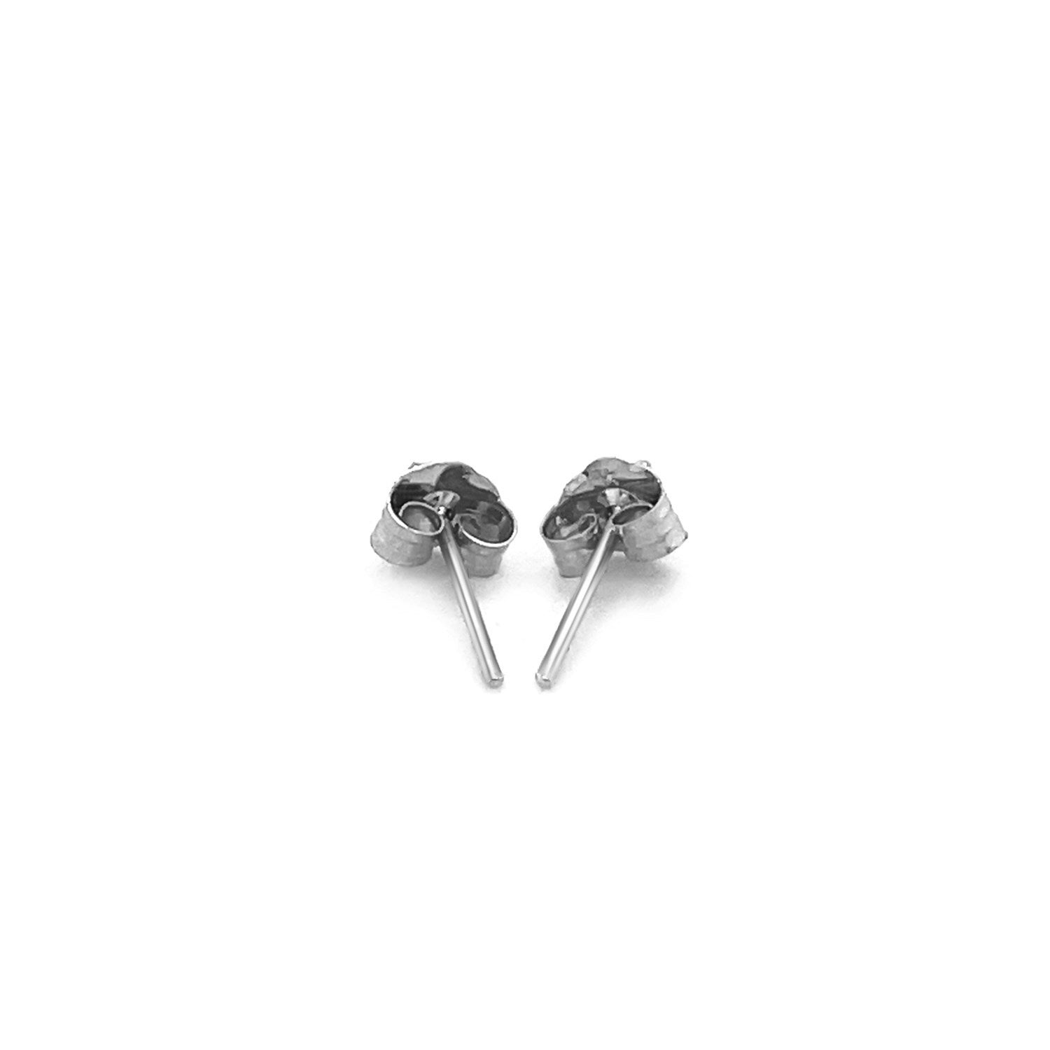 14k White Gold White Cubic Zirconia 2mm Stud Earrings