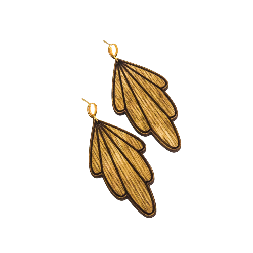 wood earrings | SUN BEAM