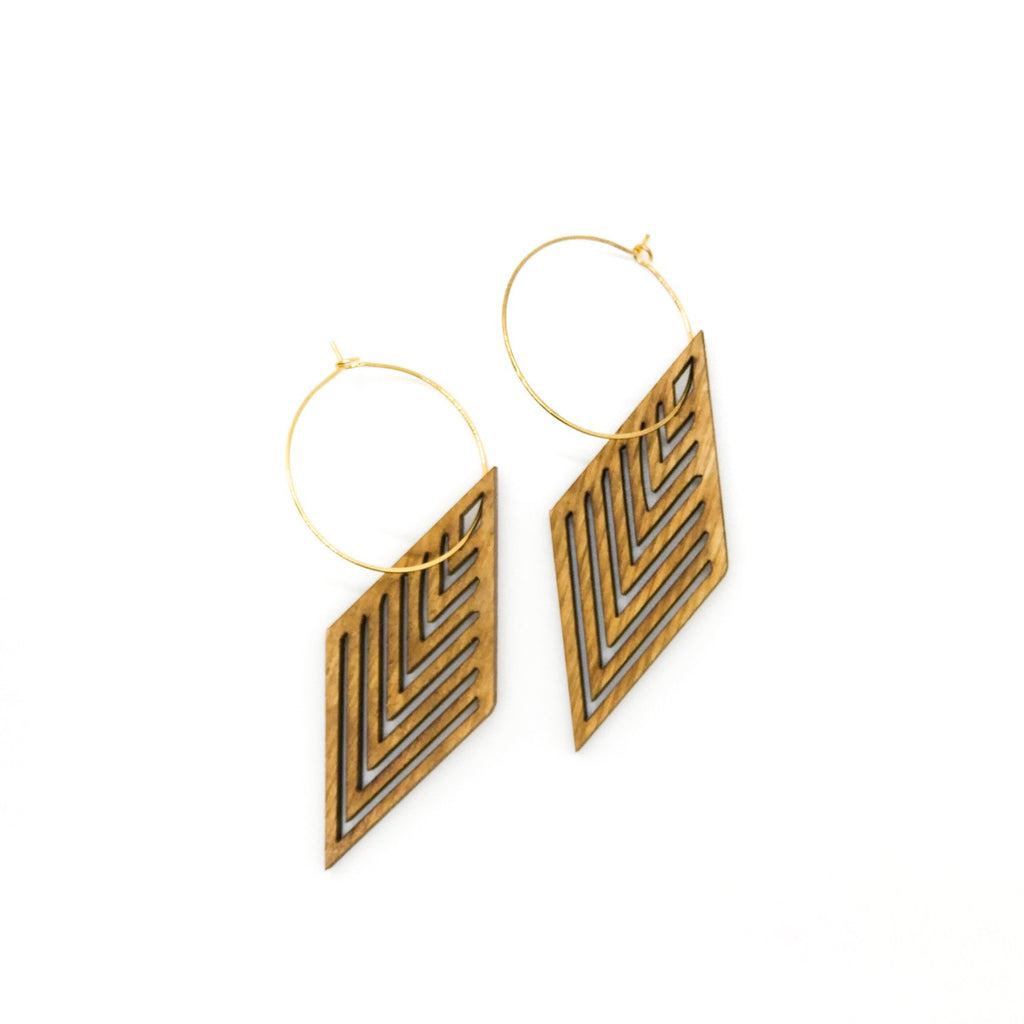 wood earrings | INCLINE