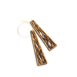 wood earrings | WATERFALL