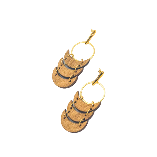 wood earrings | MOONLINK