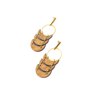 wood earrings | MOONLINK