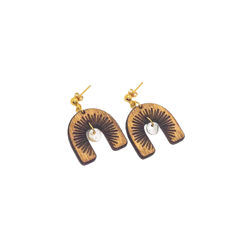 wood earrings | MOONDANCE