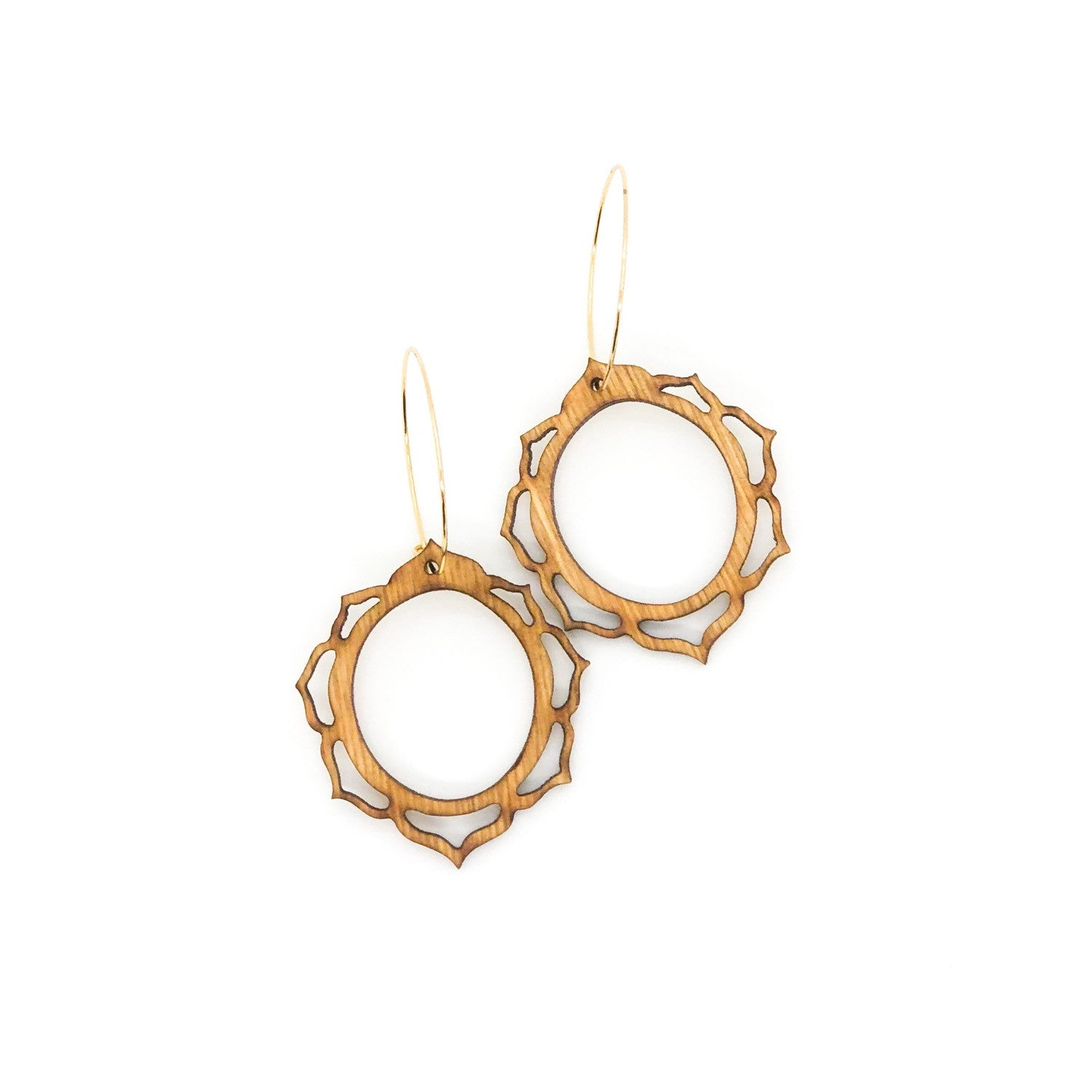 wood earrings | LUZ