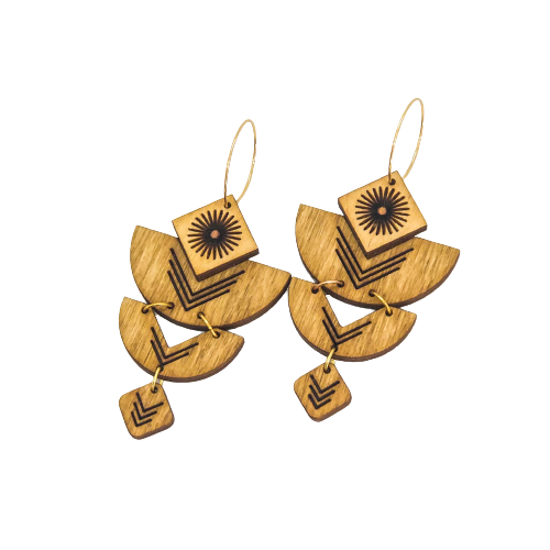 wood earrings | SUN GODDESS