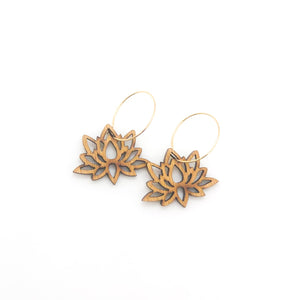 wood earrings | LOTUS